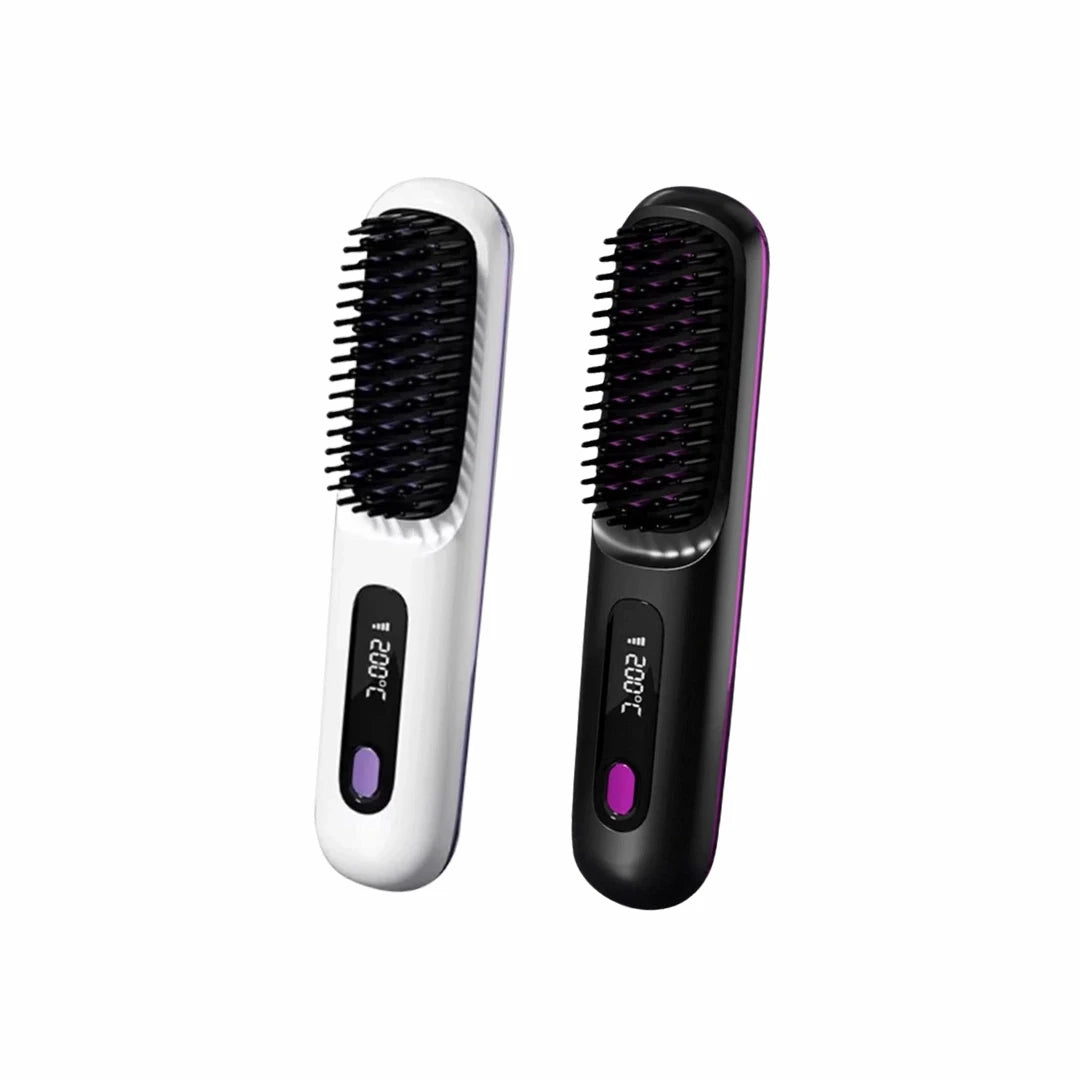 Cepillo Eléctrico Alisador Portátil con Pantalla