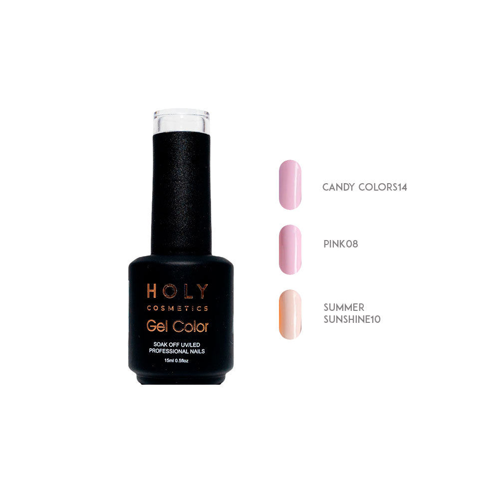 Esmalte Semipermanente Tonos Rosa Pastel 15Ml Holy