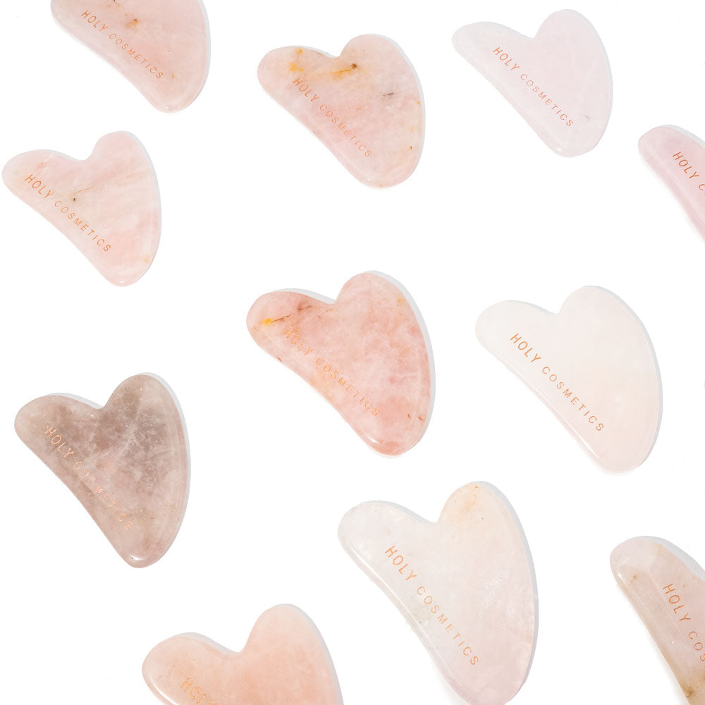 Gua Sha Facial de Cuarzo Rosa Holy