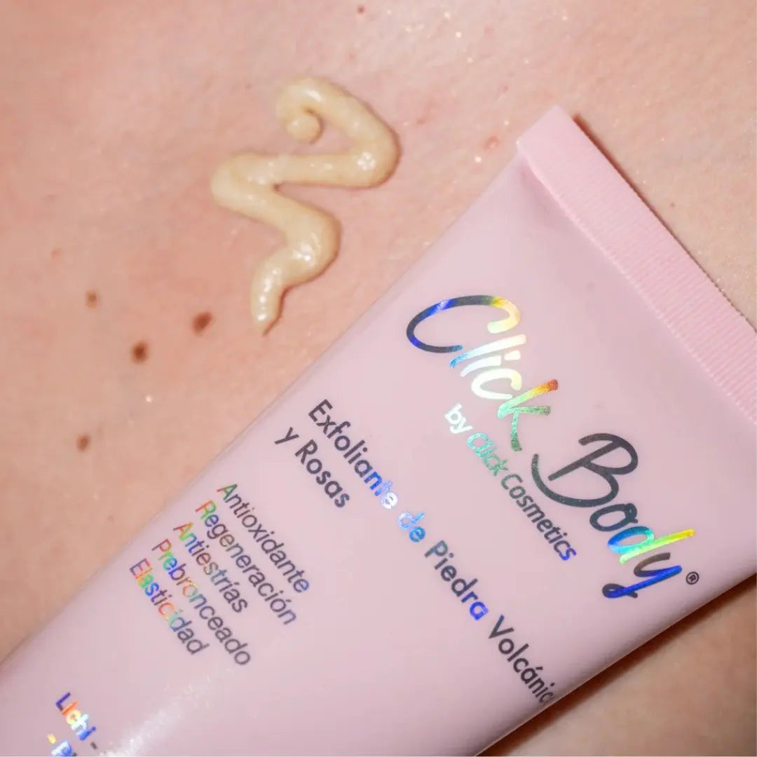 Exfoliante Corporal de Piedra Volcanica y Rosas