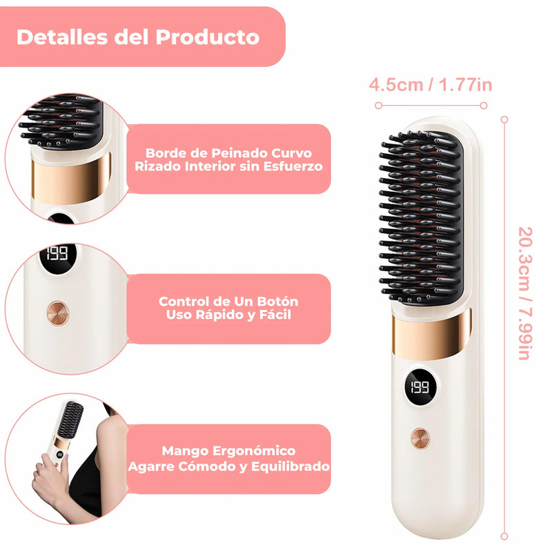 Cepillo Eléctrico Alisador Portátil con Pantalla Para Retoques - Image 3