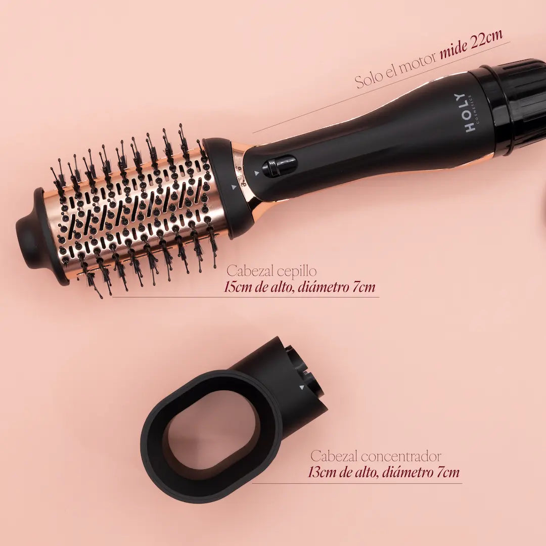 Medidas del cepillo y del secador Blow Out Duo Holy
