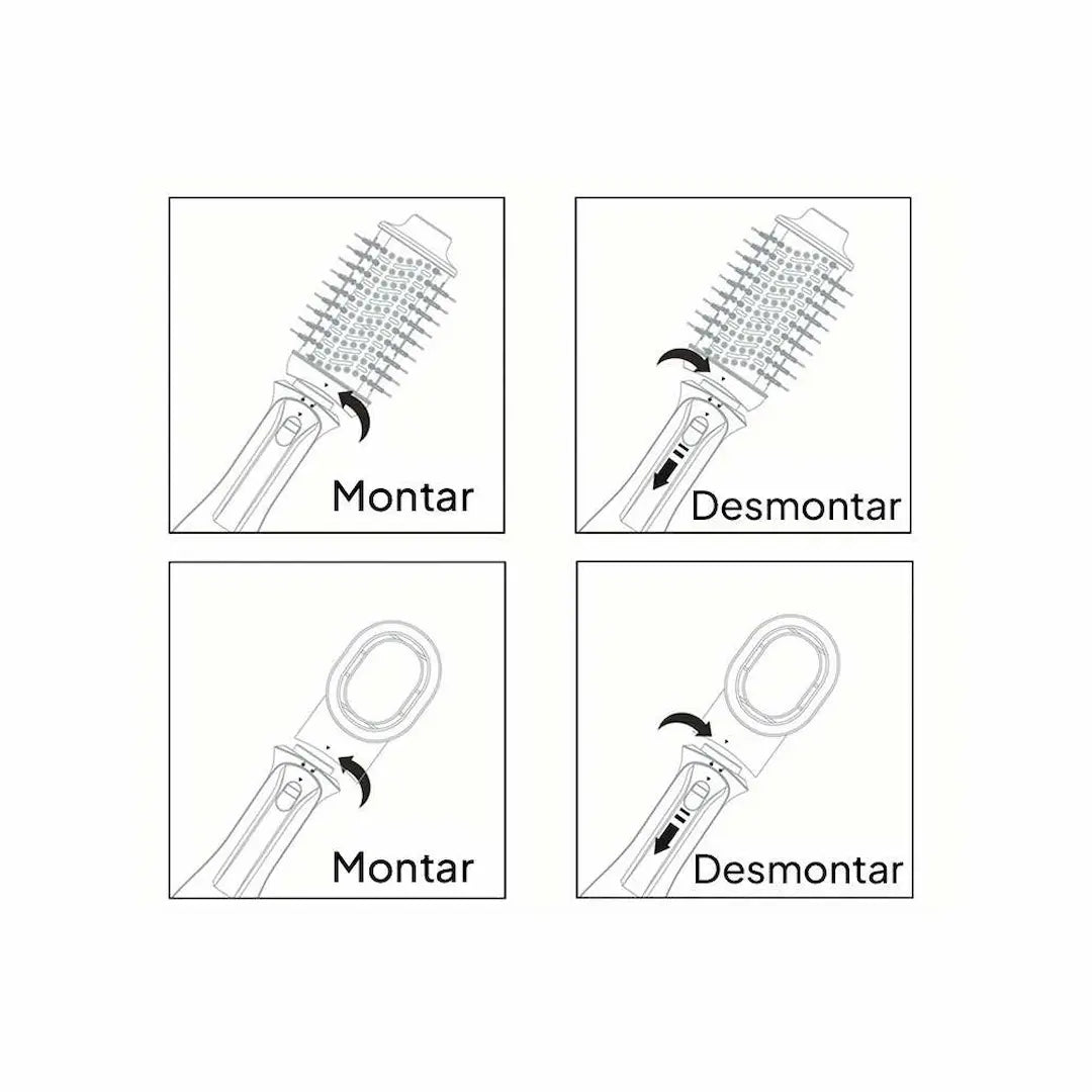 Guía de uso del cepillo secador y alisador Blow Out Duo