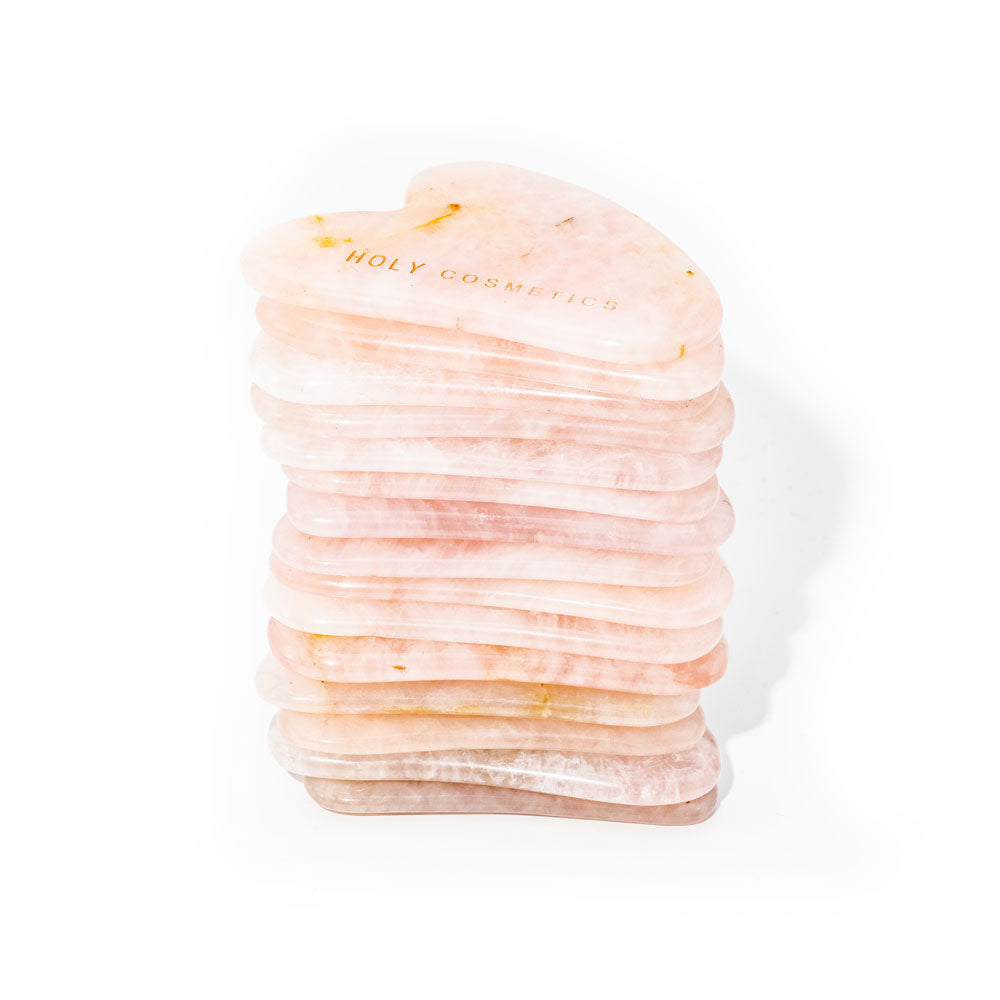 Gua Sha Facial de Cuarzo Rosa Holy