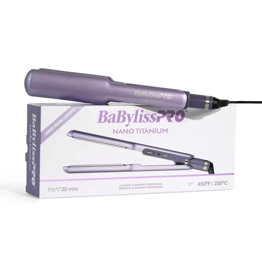 Plancha Babyliss Nano Titanium Ancha Lavanda 1"½