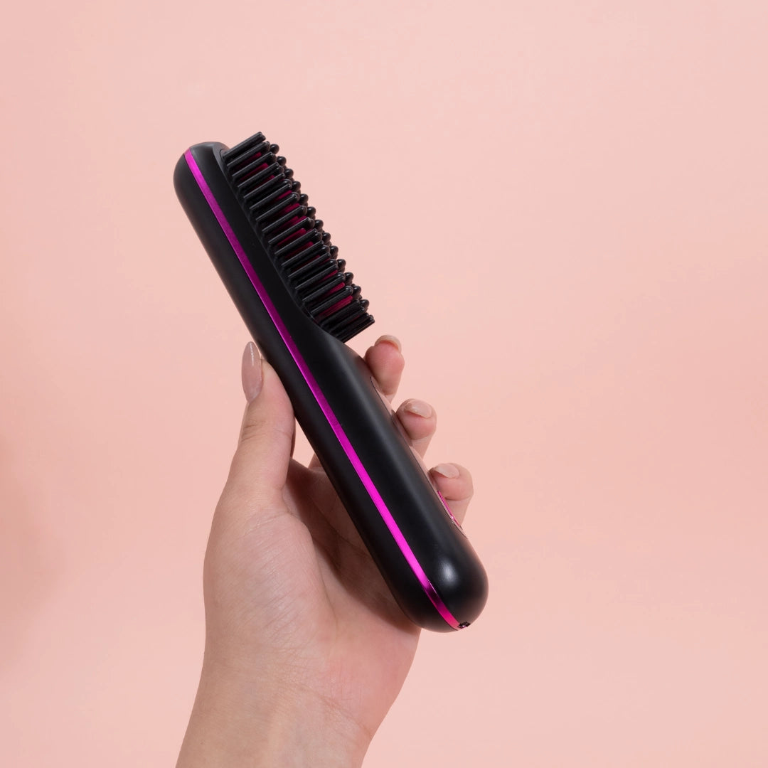 Cepillo Eléctrico Alisador Portátil con Pantalla