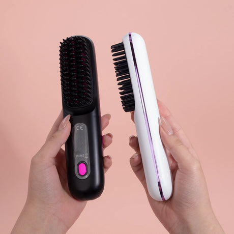Cepillo Eléctrico Alisador Portátil con Pantalla