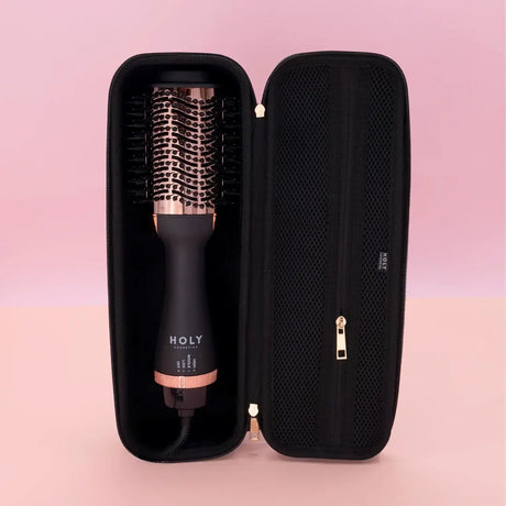 Kit Cepillo Secador Oro Rosa Holy + Estuche Cepillo Secador