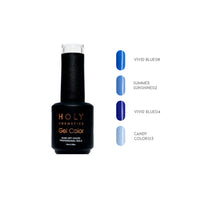 Esmalte Semipermanente Tonos Azul 15Ml Holy