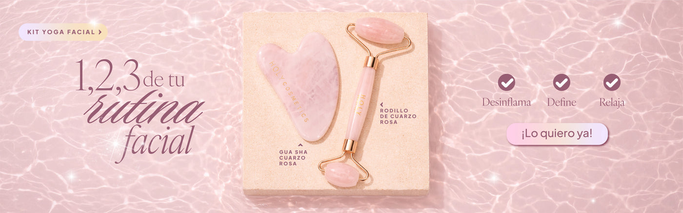 Colección de productos de categoria de cuidado facial Holy Cosmetics