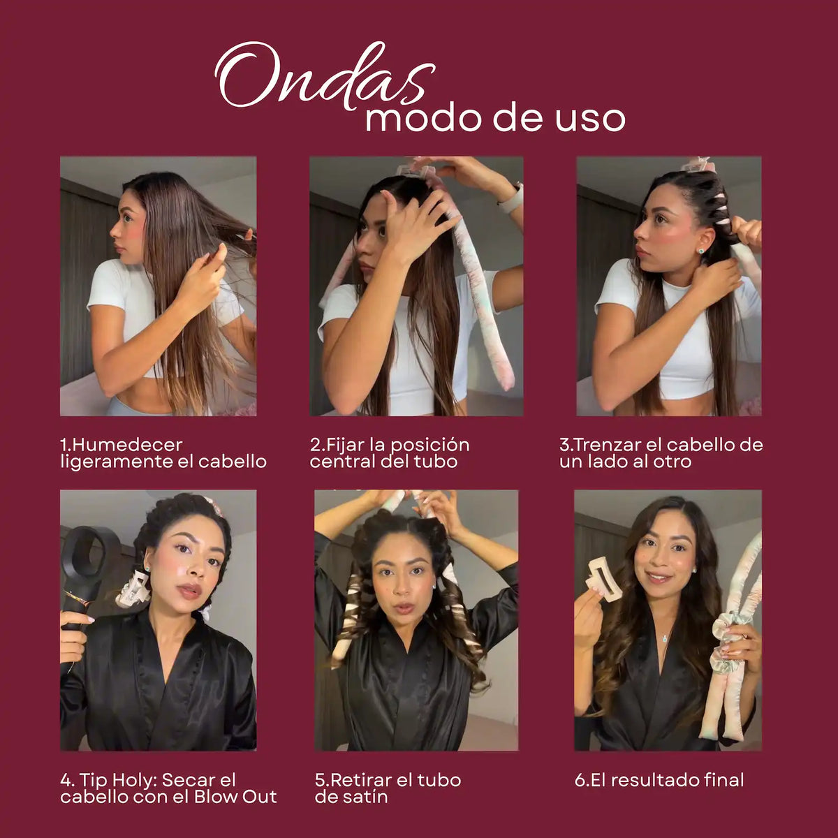 Ondas Sin Calor Rodillo Flexible de satin Holy - Gallery 4