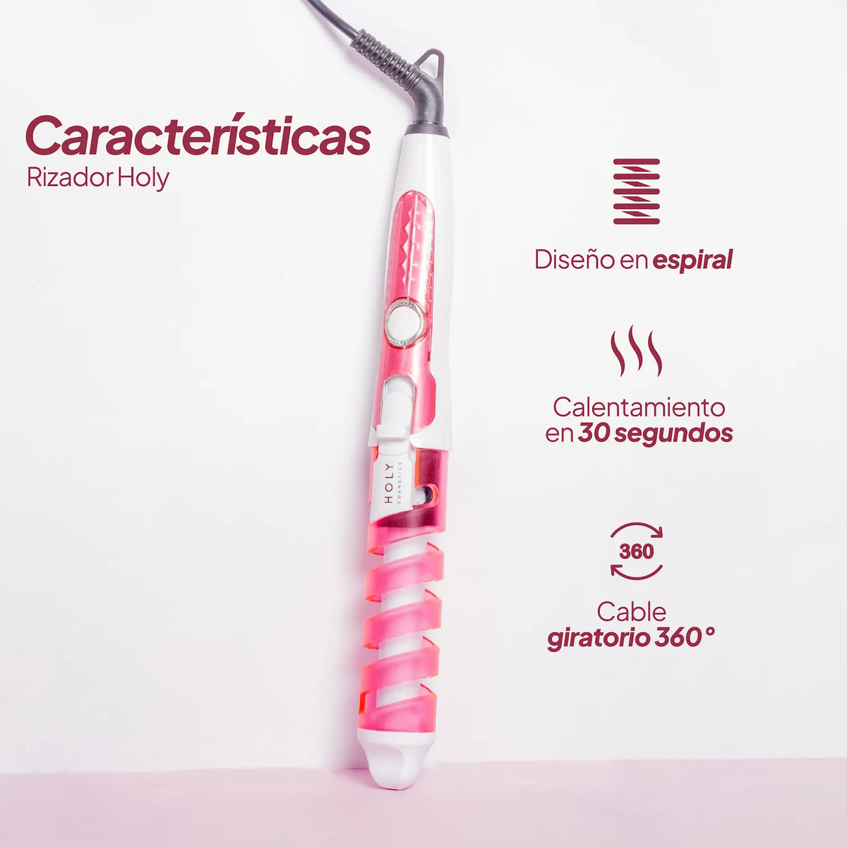 Rizador Espiral de Cabello para Rizos Definidos by Holy Cosmetics - Gallery 3
