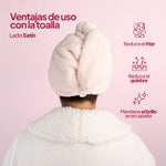 Toalla Para El Cabello En Satin Y Terciopelo De Coral Holy - Thumbnail 2