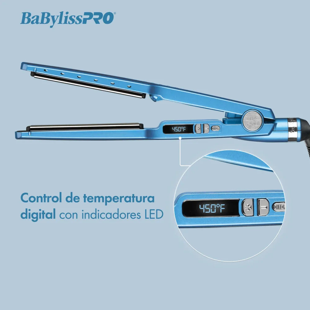 Plancha Profesional Babyliss Digital Azul 1″¼