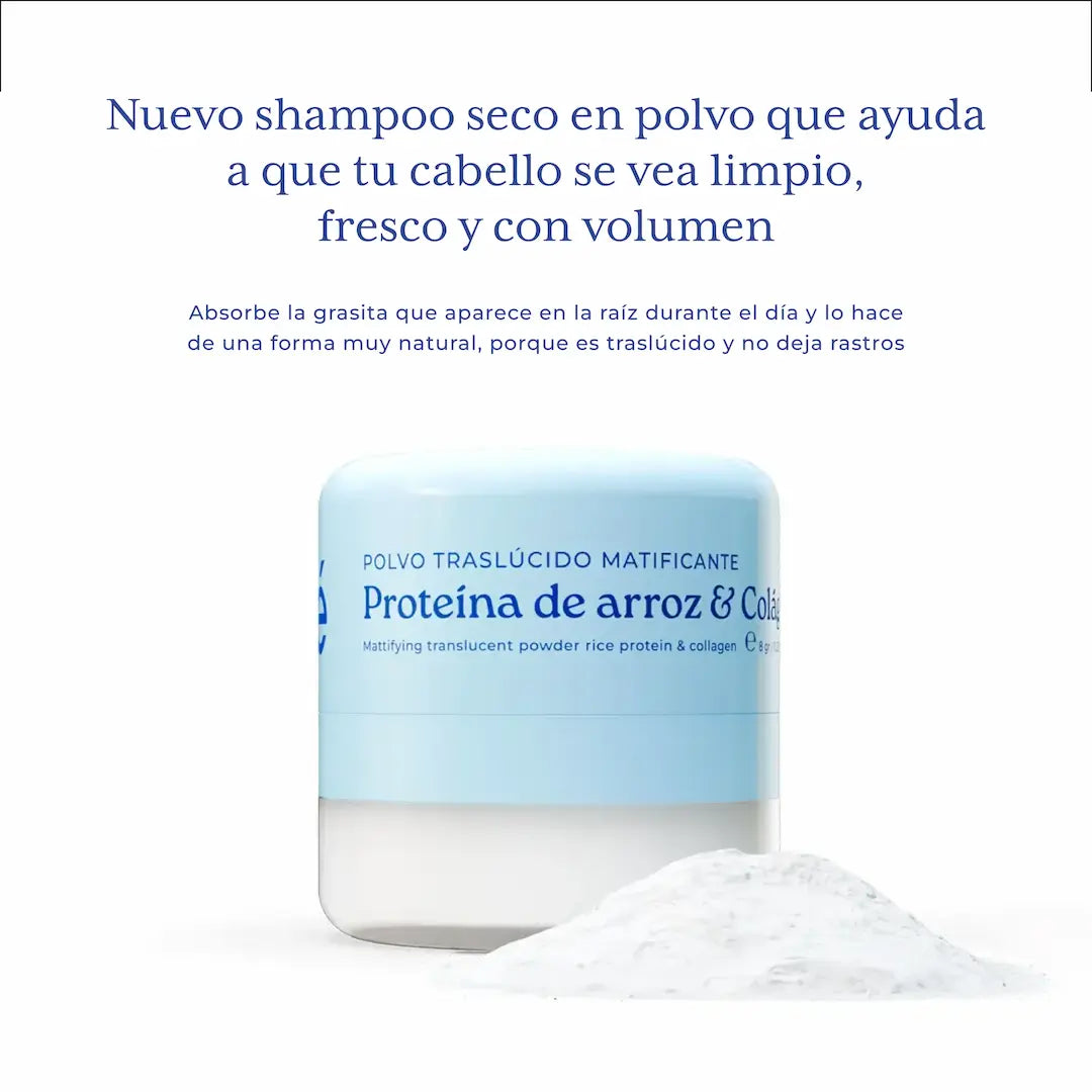 Polvo Traslucido Matificante de Arroz y Colágeno